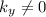 Mathematical equation: $k_y \neq 0$