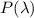 Mathematical equation: $P(\lambda)$