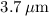 Mathematical equation: $3.7\,\mbox{$\mu$m}$