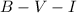 Mathematical equation: $B-V-I$