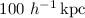 Mathematical equation: $100~h^{-1}\,{\rm kpc}$