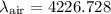 Mathematical equation: $\lambda_{\rm air}=4226.728$