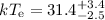 Mathematical equation: $kT_{\rm e} = 31.4 ^{+3.4} _{-2.5}$
