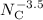 Mathematical equation: $N_{{\rm C}}^{-3.5}$