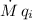 Mathematical equation: ${\hbox{$\skew3\dot M$}}\,q_i$