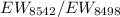Mathematical equation: $EW_{8542}/EW_{8498}$