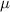 Mathematical equation: $\mu{} $
