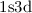Mathematical equation: $\rm 1s3d$