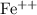 Mathematical equation: $\element[++]{Fe}$