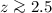 Mathematical equation: $z\ga2.5$