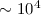 Mathematical equation: $\sim 10^4$