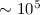 Mathematical equation: $\sim 10^5$