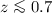 Mathematical equation: $z\la0.7$