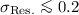 Mathematical equation: $\sigma_{{\rm Res.}}\la0.2$