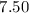 Mathematical equation: \( 7.50 \)