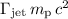 Mathematical equation: $\Gamma_{\rm jet}\,m_{\rm p}\, c^2$