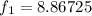 Mathematical equation: $f_1=8.86725$