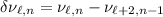 Mathematical equation: $\delta\nu_{{\ell,n}}=\nu_{{\ell,n}}-\nu_{{\ell+2,n-1}}$