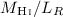 Mathematical equation: $M_{\rm \ion{H}{i}}/L_R$