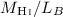 Mathematical equation: $M_{\ion{H}{i}}/L_B$