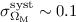 Mathematical equation: $\sigma^{\rm syst}_{\Omega_{\rm M}} \sim 0.1$