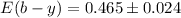 Mathematical equation: $E(b-y) = 0.465\pm0.024$