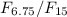 Mathematical equation: $F_{6.75}/F_{15}$