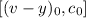 Mathematical equation: $[(v-y)_0, c_0]$