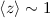Mathematical equation: $\left\langle z \right\rangle \sim 1$