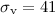 Mathematical equation: $\sigma_{\rm v} = 41$