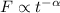 Mathematical equation: $F\propto t^{-\alpha}$