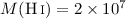 Mathematical equation: $M(\ion{H}{I})=2\times 10^7$