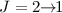 Mathematical equation: $\ifmmode {{J}=2\!\!\rightarrow\!\!1} \else {$J=2\!\!\rightarrow\!\! 1$}\fi$