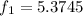 Mathematical equation: $f_1=5.3745$
