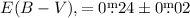 Mathematical equation: $E(B-V),= 0\fm24 \pm0\fm02$