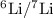 Mathematical equation: $\rm ^{6}Li/^{7}Li$