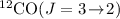 Mathematical equation: ${^{12}{\rm CO}(J=3\!\to\!2)}$