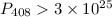 Mathematical equation: $P_{\rm 408} > 3 \times 10^{25}$