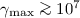 Mathematical equation: $\gamma_{\rm max} \ga 10^7$