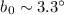 Mathematical equation: $b_0\sim 3.3^\circ$