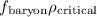 Mathematical equation: $f_{\rm baryon} \rho_{\rm critical}$