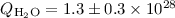 Mathematical equation: $Q_{\rm{H_2O}}=1.3\pm0.3\times10^{28}$