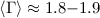 Mathematical equation: $\langle\Gamma\rangle \approx 1.8{-}1.9$