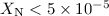 Mathematical equation: $X_{\rm N} < 5 \times 10^{-5}$