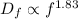 Mathematical equation: $D_f\propto f^{1.83}$
