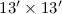 Mathematical equation: $13^\prime \times 13^\prime$