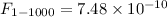 Mathematical equation: $F_{1-1000} = 7.48 \times 10^{-10}$