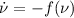 Mathematical equation: $\dot{\nu} = -f(\nu)$