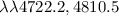 Mathematical equation: $\lambda \lambda 4722.2, 4810.5$
