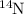 Mathematical equation: $\rm{}^{14}\kern-0.8ptN$